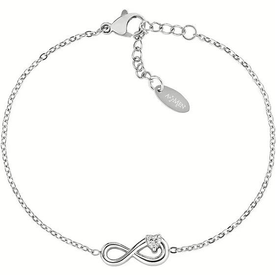 Armband Amen Dame Acciaio in Stahl Zircone ACBR1801B - ACBR1801B